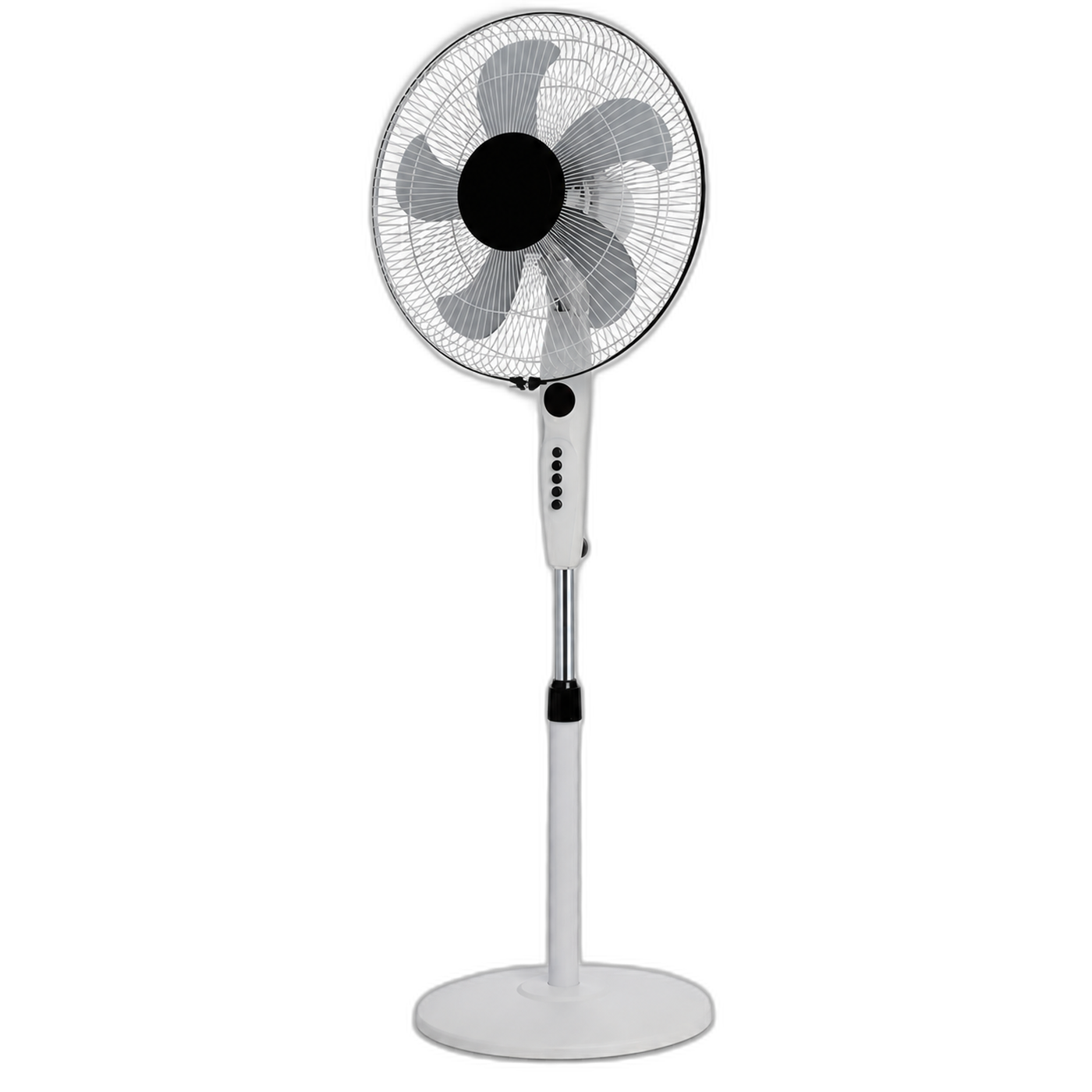16-Inch Remote-Control White Pedestal Fan