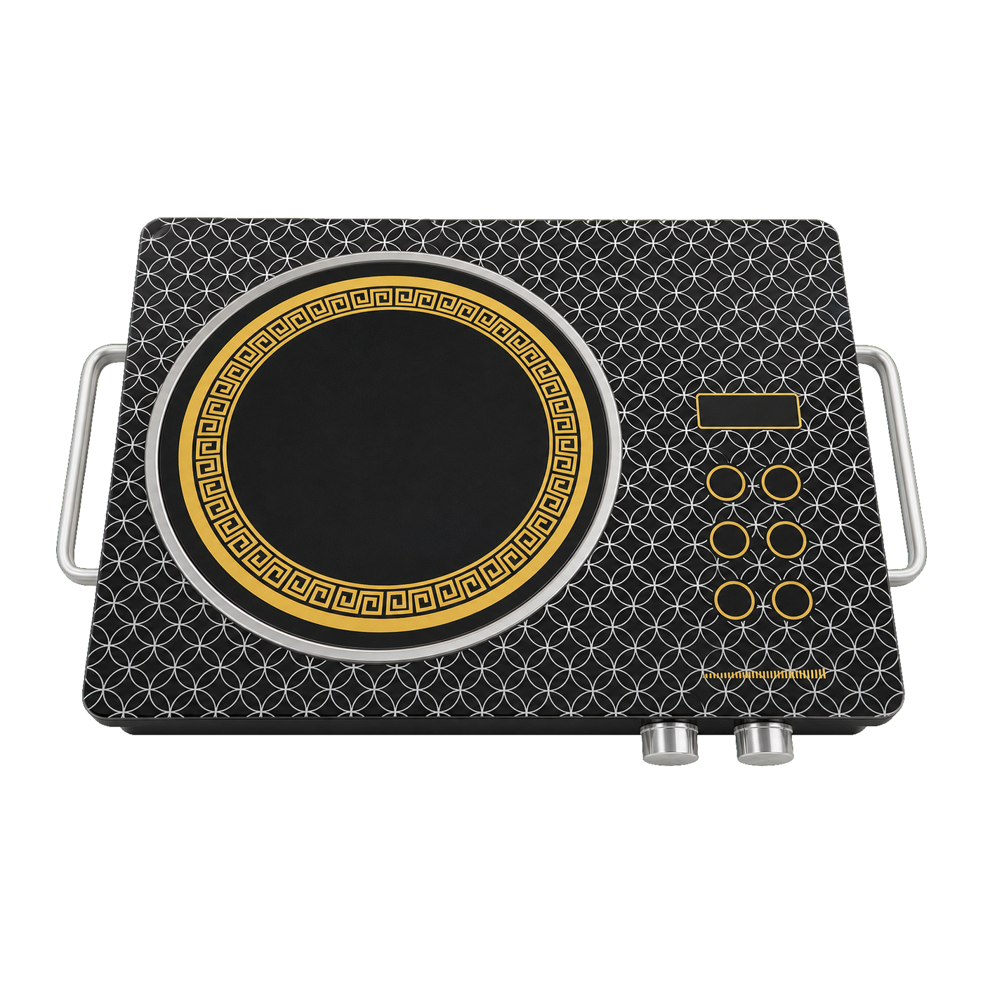 Gold-Pattern Single-Burner Infrared Cooker