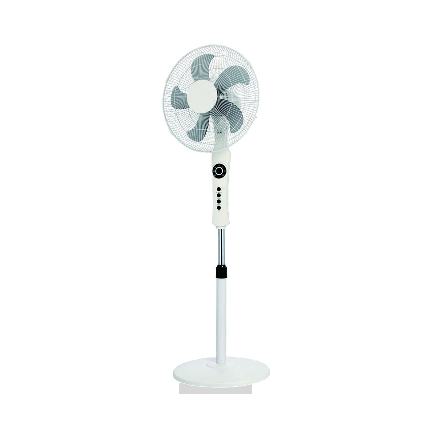 16-Inch White Rotary-Control Pedestal Fan