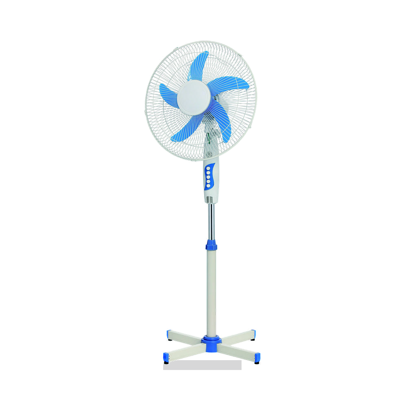 16-Inch Push-Button Cross-Base Pedestal Fan