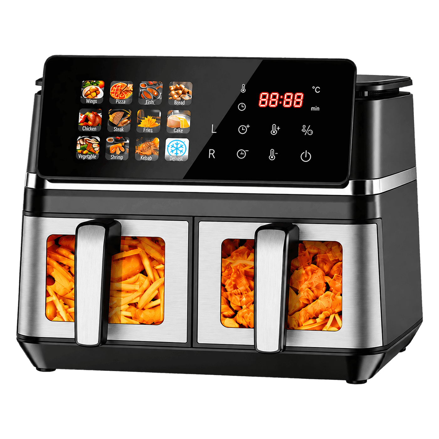 Dual-Zone Visible Air Fryer