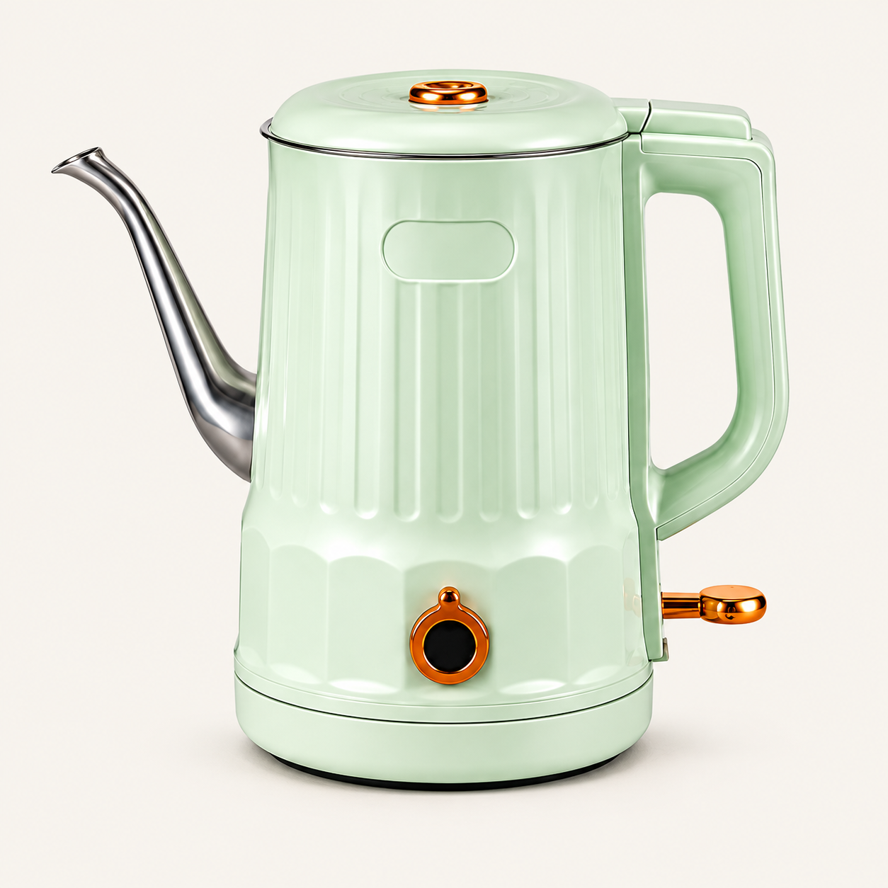 Vertical-Rib Gooseneck Electric Kettle