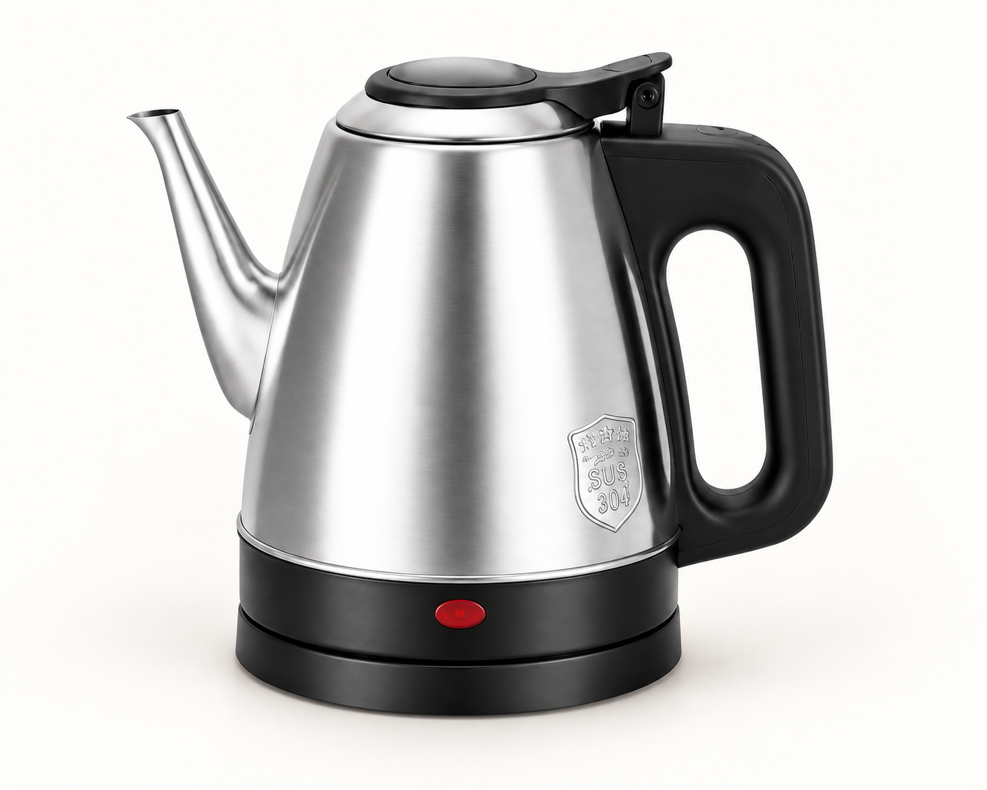 Stainless Steel Electric Kettle with Upturned Spout