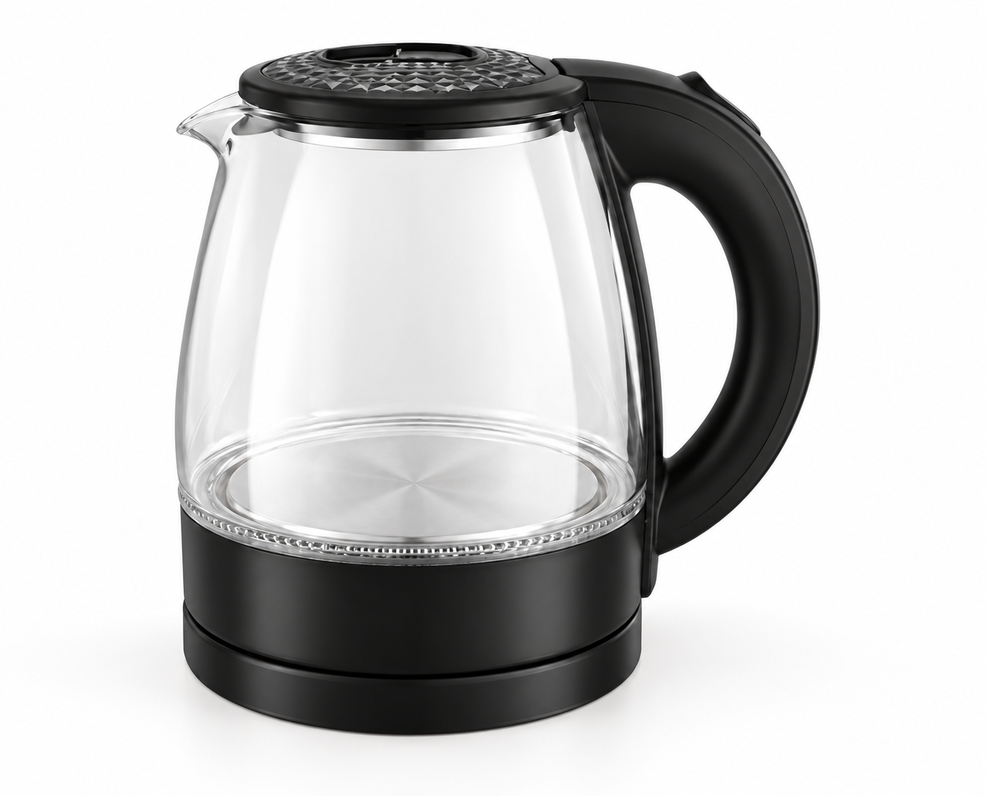 Textured Lid-Top Glass Electric Kettle