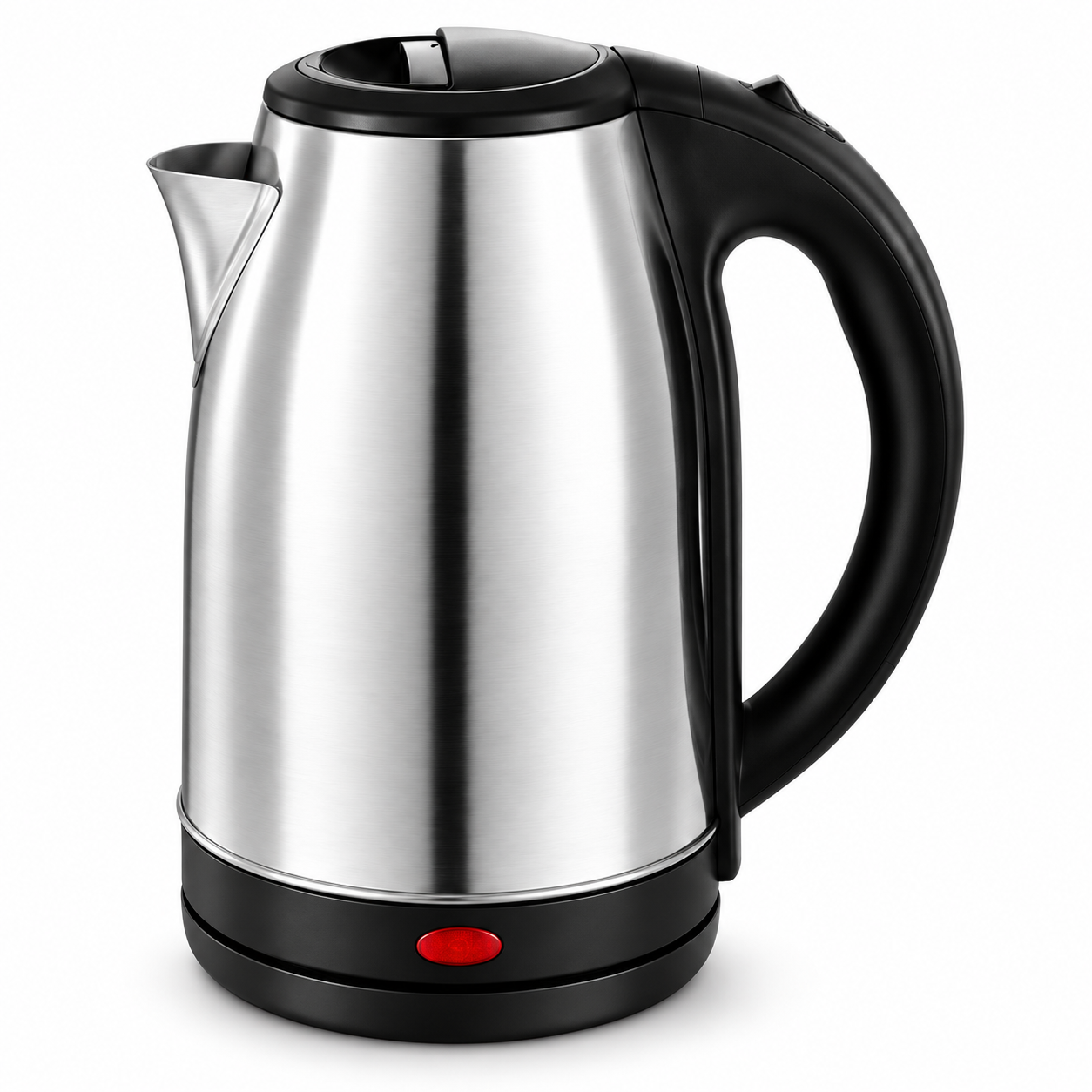 Curved-Handle Stainless Steel Electric Kettle