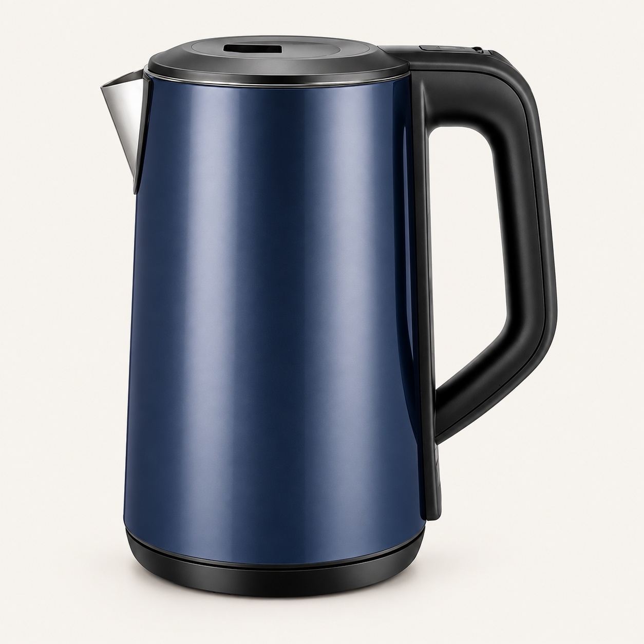 Dark-Blue Slim-Cylinder Electric Kettle