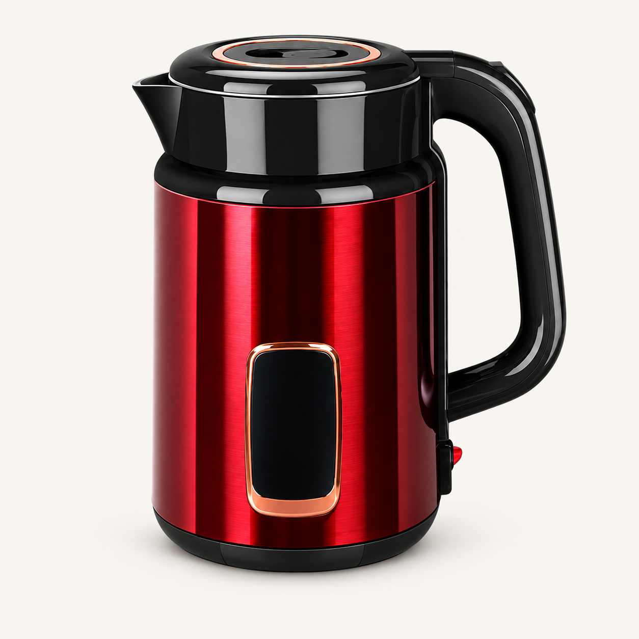 Black-Shoulder Gold-Trim Electric Kettle