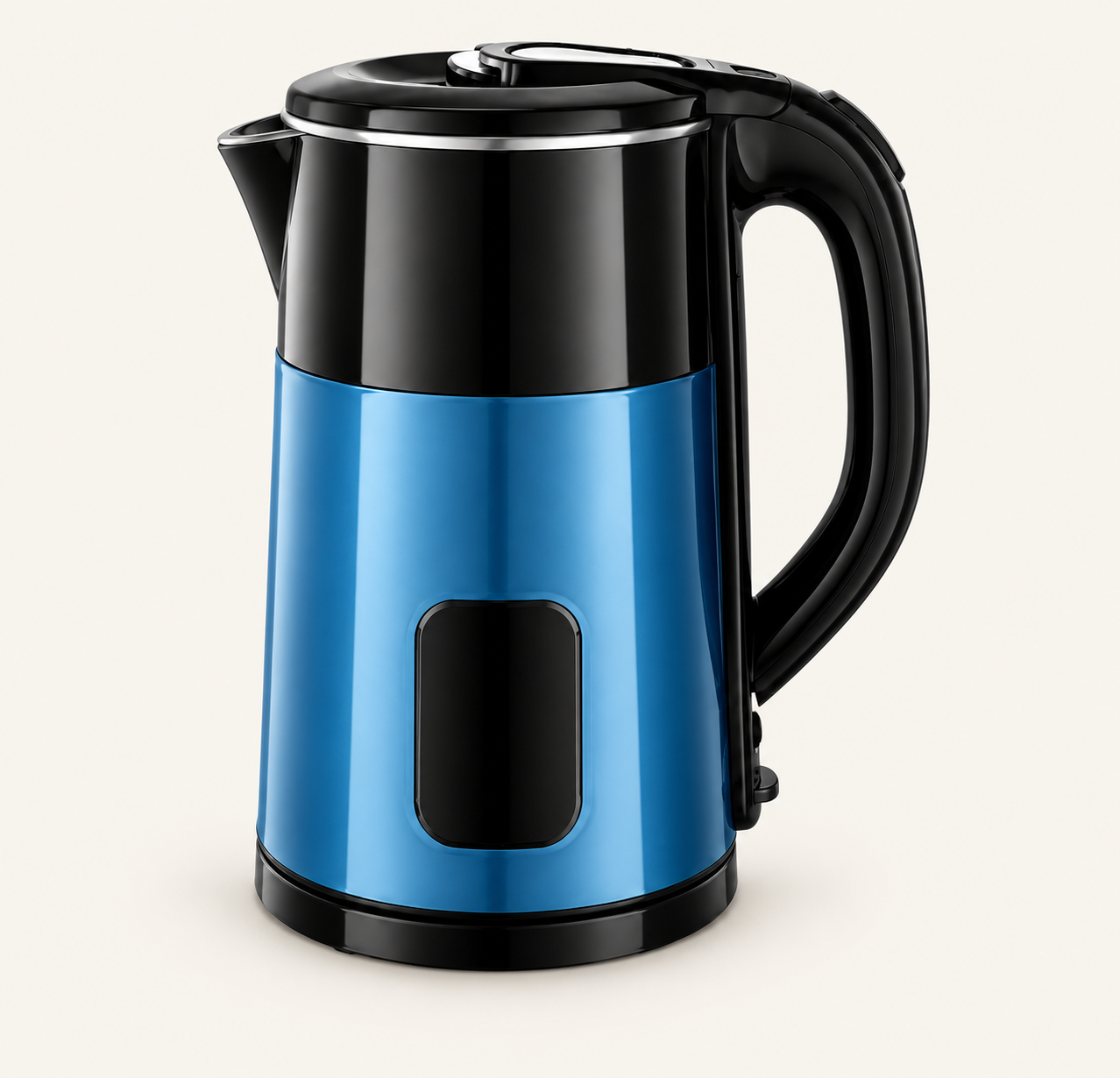 Large Curved-Handle Two-Tone Electric Kettle