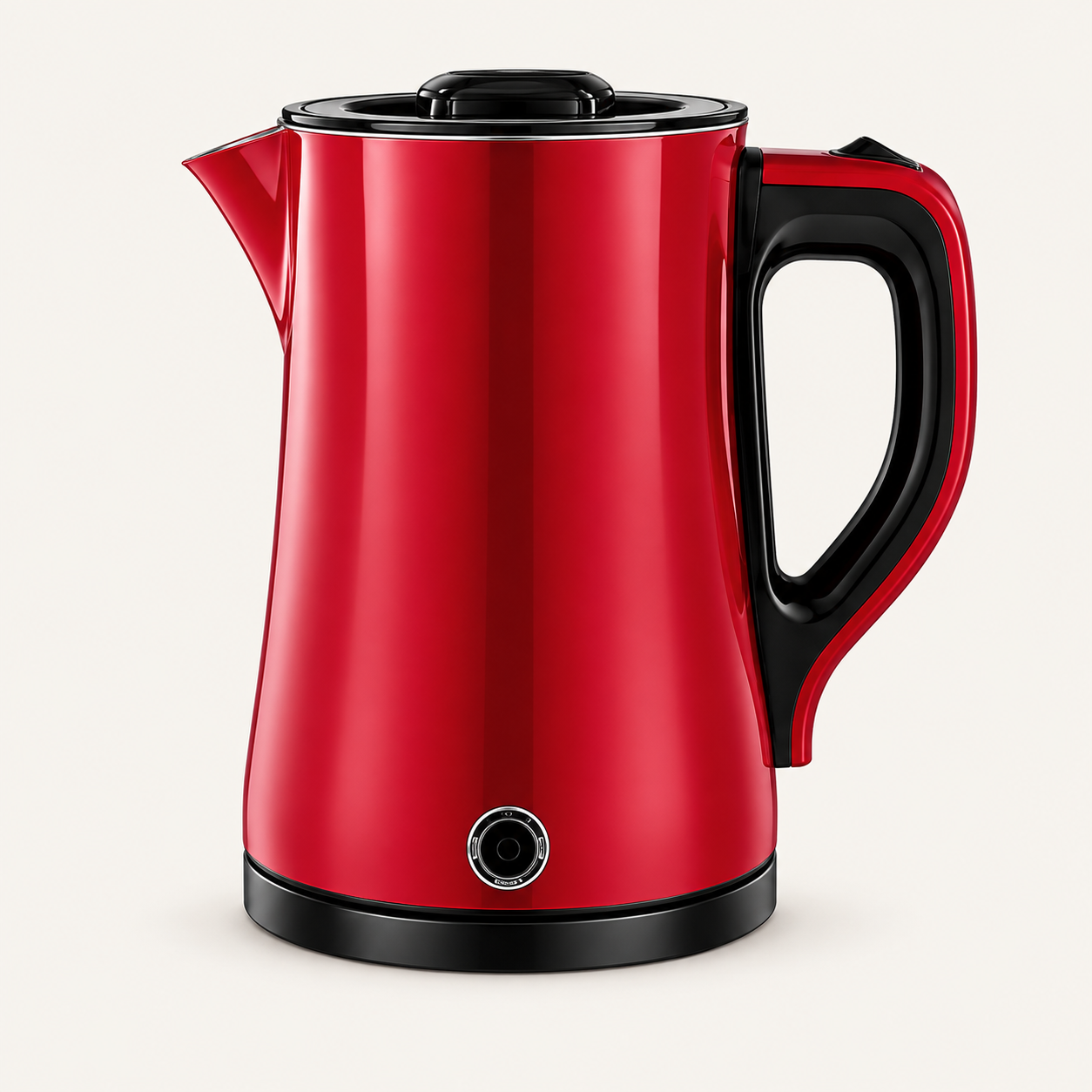 Curved-Handle Two-Tone Electric Kettle