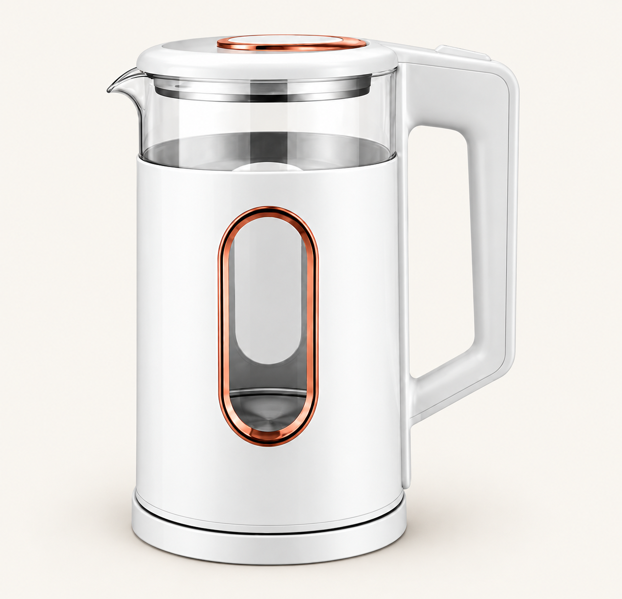 Glass Electric Kettle with Framed Water-Level Window